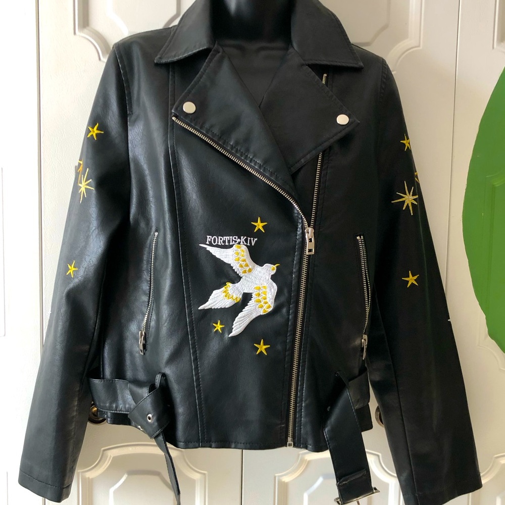 Faux leather jacket